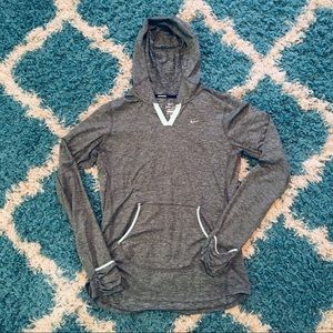 Nike Running Dri-Fit hoodie mint green and grey